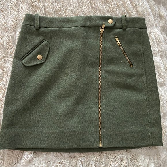 J. Crew Dresses & Skirts - Mini moto wool skirt
